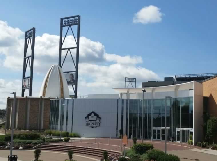Exterior view of the Pro Football Hall of Fame